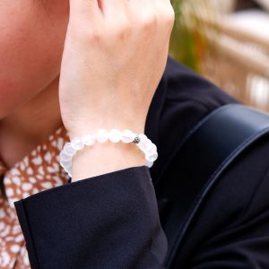 vòng tay đá moonstone trắng cao cấp